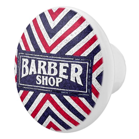 Barbershop Keramische Knop (Rechts)