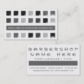 BARBERSHOP klantwaardering (mod squares) Klantenkaartje (Voorkant / Achterkant)