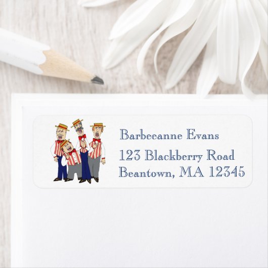 Barbershop Kwartet 4 Etiket (Insitu)