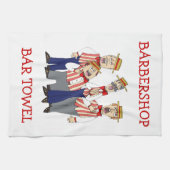 Barbershop Kwartet Bar Towel personaliseren Theedoek (Horizontaal)