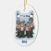 Barbershop Kwartet Ornament (Links)