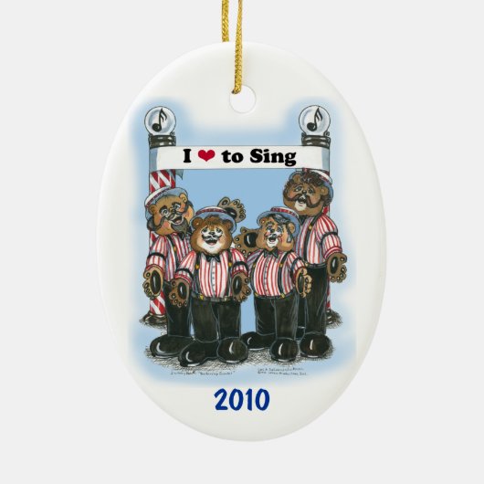 Barbershop Kwartet Ornament (Achterkant)