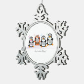 Barbershop Kwartet Tin Sneeuwvlok Ornament (Rechts)