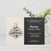 Barbershop leder open dag kaart (Staand voorkant)