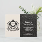 Barbershop leder open dag kaart (Staand voorkant)