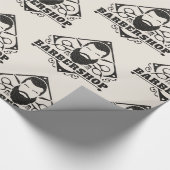 Barbershop leerlook cadeaupapier (Hoek)