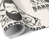 Barbershop leerlook cadeaupapier (Rol Hoek)