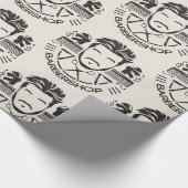 Barbershop leerlook cadeaupapier (Hoek)
