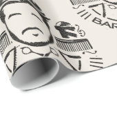 Barbershop leerlook cadeaupapier (Rol Hoek)