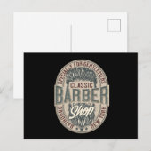  Barbershop Logo Briefkaart (Voorkant / Achterkant)