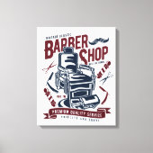 barbershop Logo Canvas Afdrukken (Voorkant)