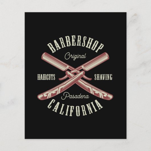  Barbershop logo Flyer (Voorkant)