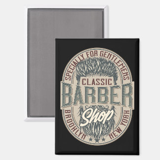 Barbershop Logo Magneet