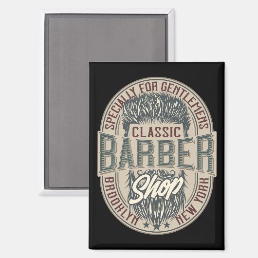  Barbershop Logo Magneet (Voorkant / Achterkant)