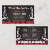 Barbershop Loyalty Kaart (Barberpool en clippers) Visitekaartje (Voorkant / Achterkant)