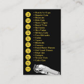 Barbershop Loyalty Kaart (Barberpool en clippers) Visitekaartje (Achterkant)