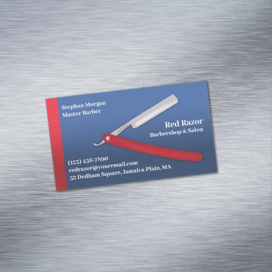 Barbershop Magnetisch Visitekaartje (Voorbeeld)