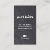 Barbershop Master Barber  Chalkboard Hair Visitekaartje (Achterkant)