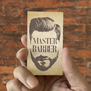 Barbershop Master Barber Hair Stylist Visitekaartje