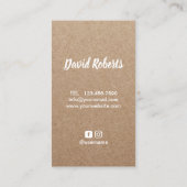 Barbershop Master Barber Rustic Kraft Hair #2 Visitekaartje (Achterkant)