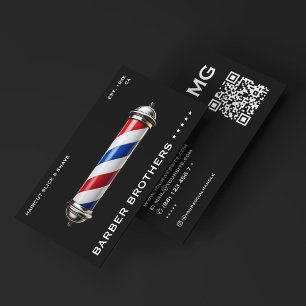 Barbershop Modern Classic Barber Pool Zwart Visitekaartje