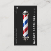 Barbershop Modern Classic Barber Pool Zwart Visitekaartje (Voorkant)