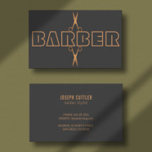 Barbershop modern koperscript grijs