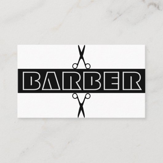 Barbershop modern zwart typografie Visitekaartje (Voorkant)