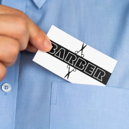Barbershop modern zwart typografie Visitekaartje