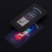 Barbershop Neon Barber's Pole Modern Barber Visitekaartje