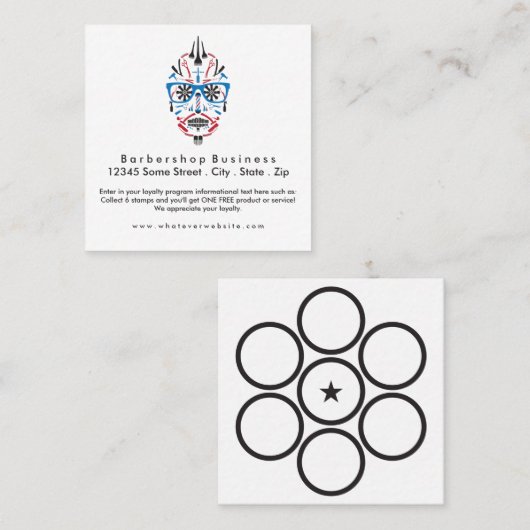 barbershop over rietsuiker klantenkaartje (Voorkant / Achterkant)