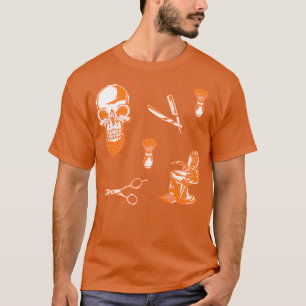Barbershop pak oranje patroon t-shirt