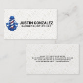 Barbershop-patroon | kapstok visitekaartje (Voorkant / Achterkant)