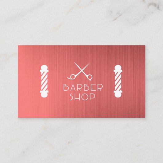 Barbershop Poles | Schaar Logo Visitekaartje (Voorkant)