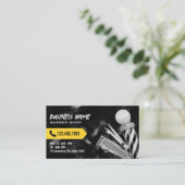 Barbershop Professioneel Haar Clipper Barber Zwart Visitekaartje (Staand voorkant)