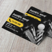 Barbershop Professioneel Haar Clipper Barber Zwart Visitekaartje