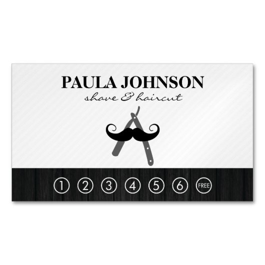 Barbershop | Punch Kaart Magnetisch Visitekaartje (Voorkant)