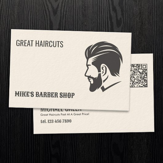 Barbershop QR Barber Visitekaartje