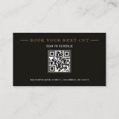 Barbershop QR-code Visitekaartje (Achterkant)