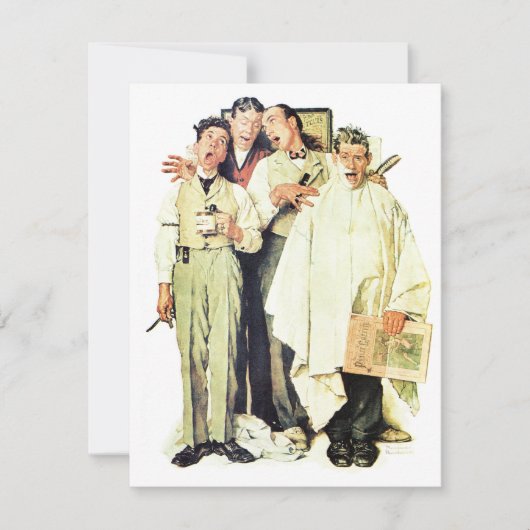 Barbershop Quartet 1936 Norman Rockwell Feestdagenkaart (Voorkant)