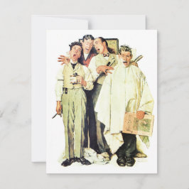 Barbershop Quartet 1936 Norman Rockwell Feestdagenkaart