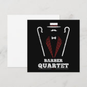 Barbershop Quartet Costume Singing Uniform Gift Kaart (Voorkant / Achterkant)