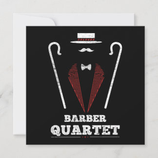Barbershop Quartet Costume Singing Uniform Gift Kaart