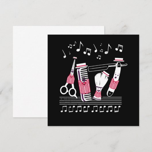 Barbershop Quartet From Hairdresser Tools Gift Kaart (Voorkant / Achterkant)