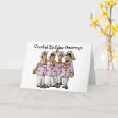 Barbershop Quartet Verjaardag Groeten Kaart (Gele Bloem)