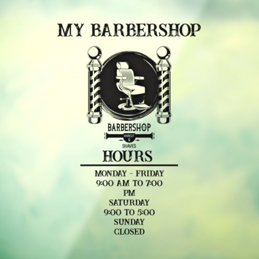 Barbershop Raamsticker (Vel 3)