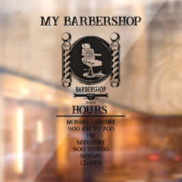 Barbershop Raamsticker