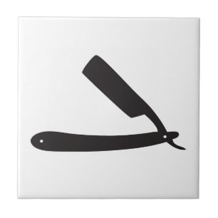 barbershop razor tegeltje