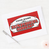 Barbershop Rechthoekige Sticker (Envelop)