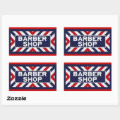 Barbershop Rechthoekige Sticker (Vel)